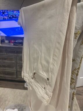 Agolde Cream Wide Leg Jeans